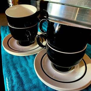 J & G Meakin vintage mid century cups and saucers